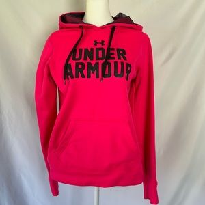 Under Armour Slim-Fitted Pink Fleece Hoodie Size S